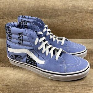 VANS Sk8-Hi Logo Mix Lavender Luster Shoes Sneakers Mens 10 Womens 11.5 NEW